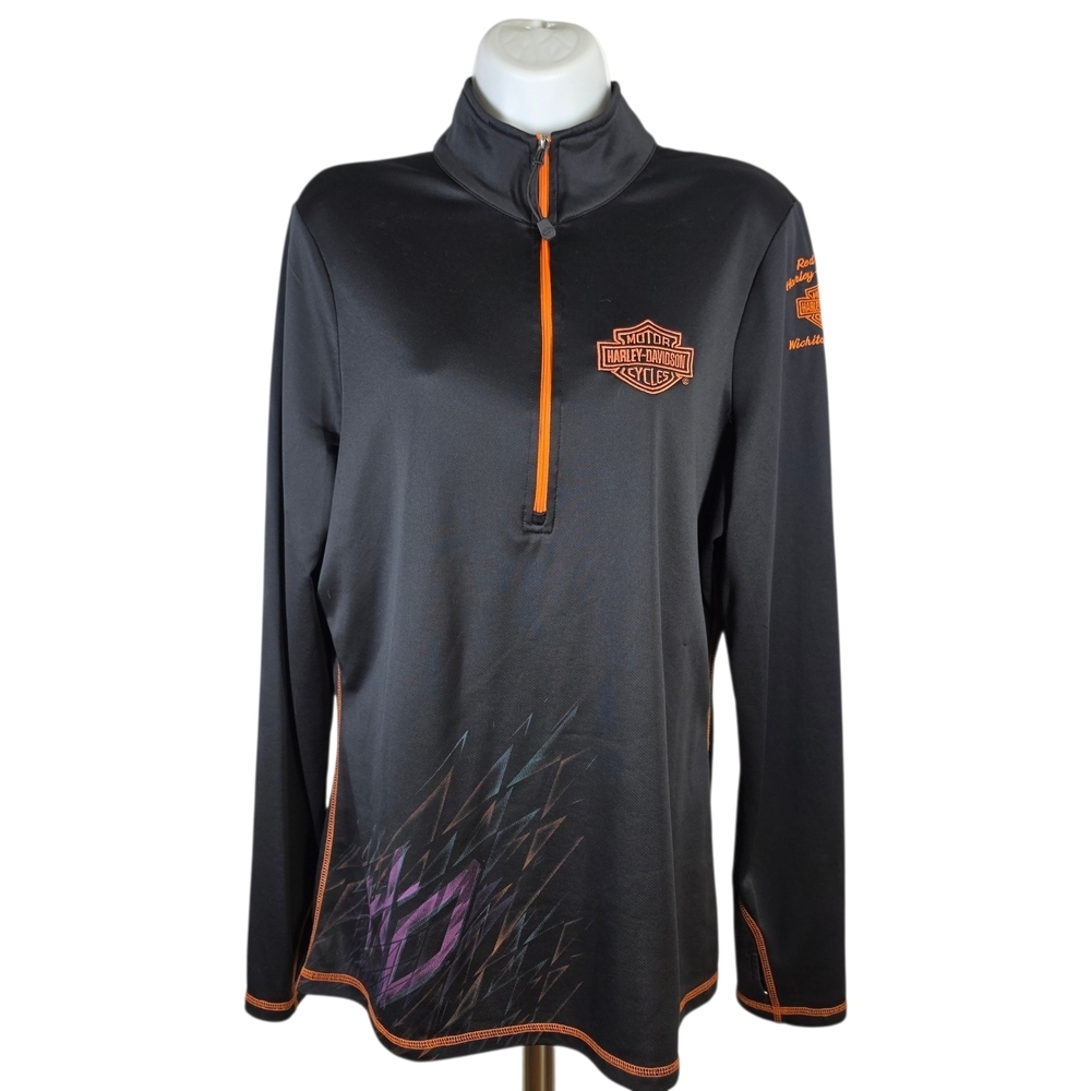 HARLEY-DAVIDSON QUARTER ZIP LONG SLEEVE SHIRT